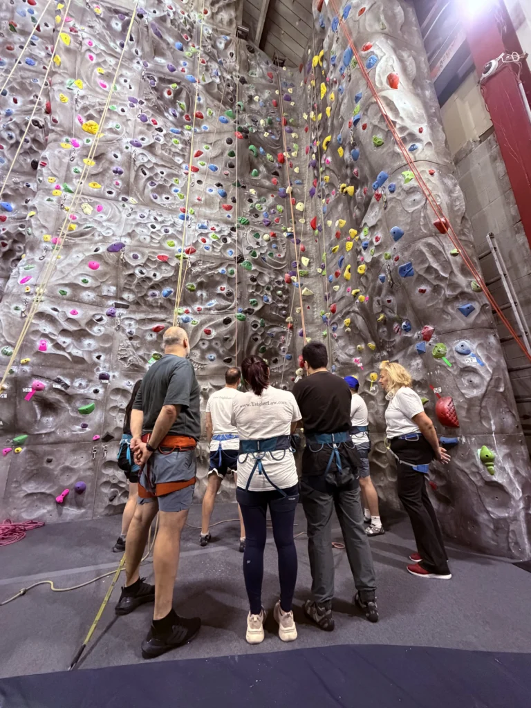 When The Law Offices Of Robert Tsigler, Pllc Team Hit The Wall And Kept On Climbing 7 Rock-Climbing7