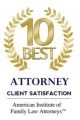 10 best attorney badge from the American Institute of Family Law Attorneys | Law Offices of Robert Tsigler | NYC Federal Defense Lawyer